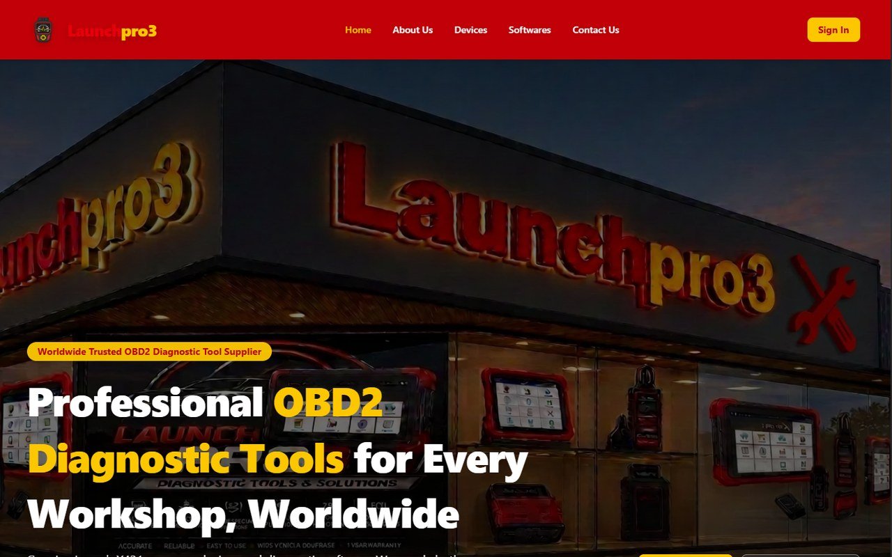 LaunchPro3 — Web concept work by Kamalix Technologies